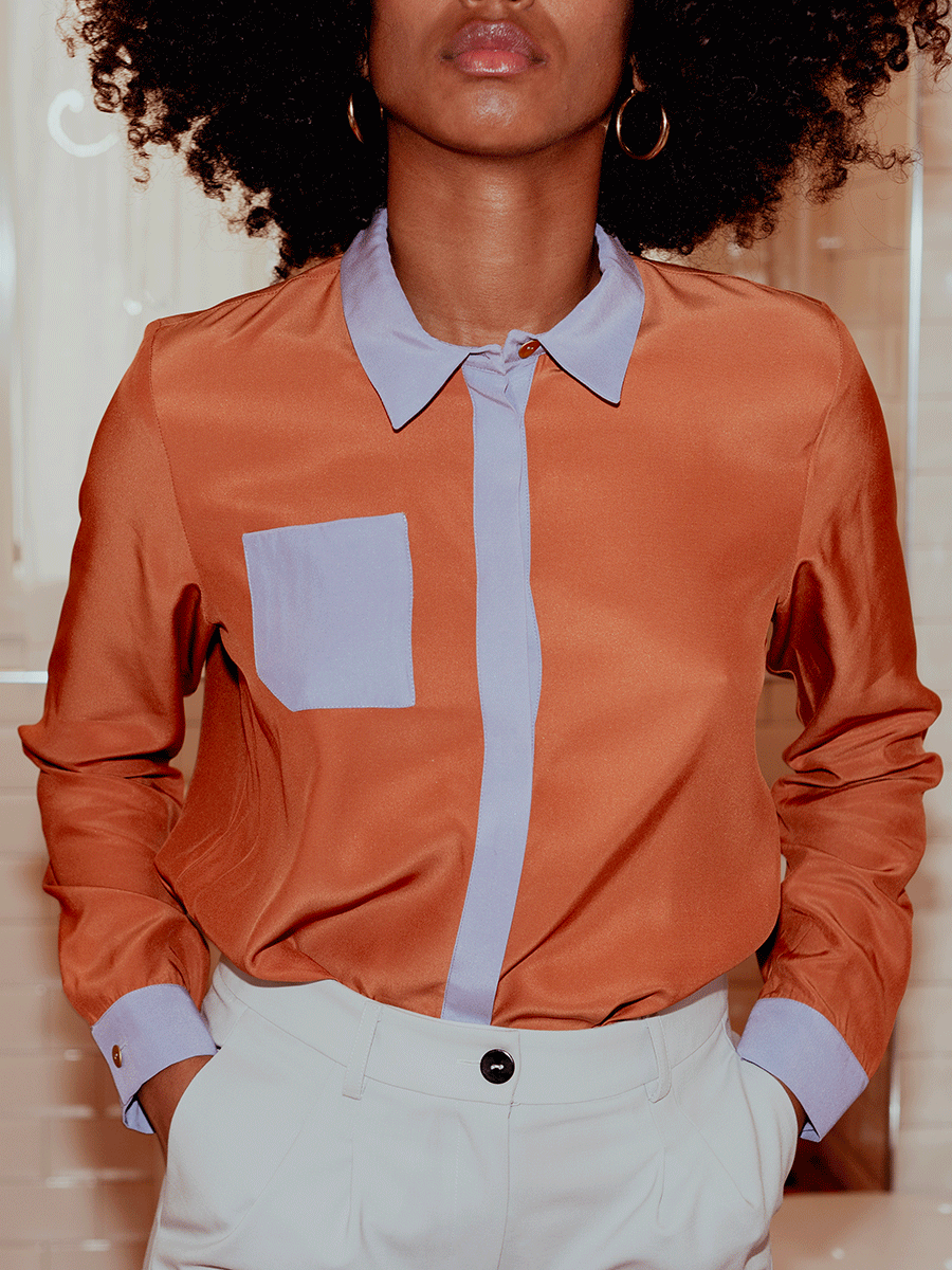 Lilac gold shirt