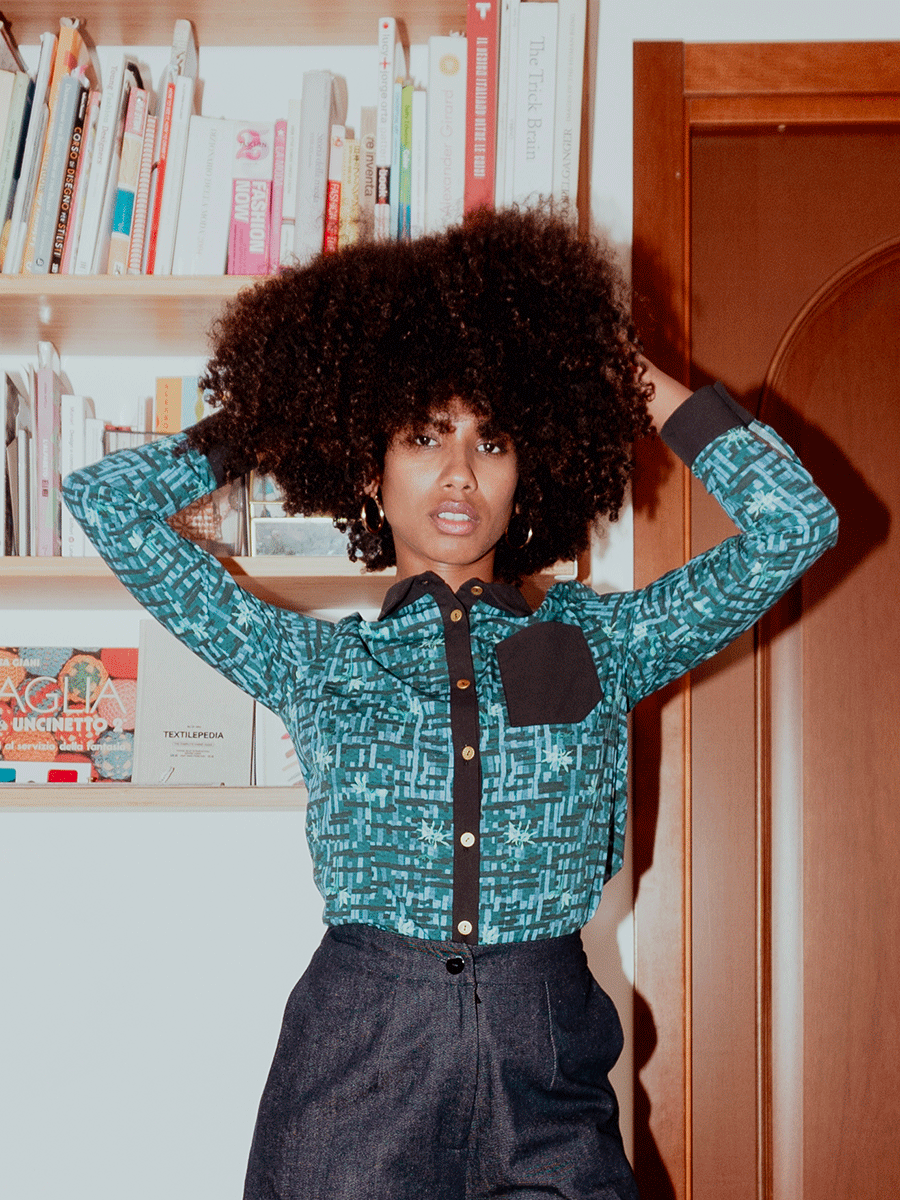 Lilium print shirt