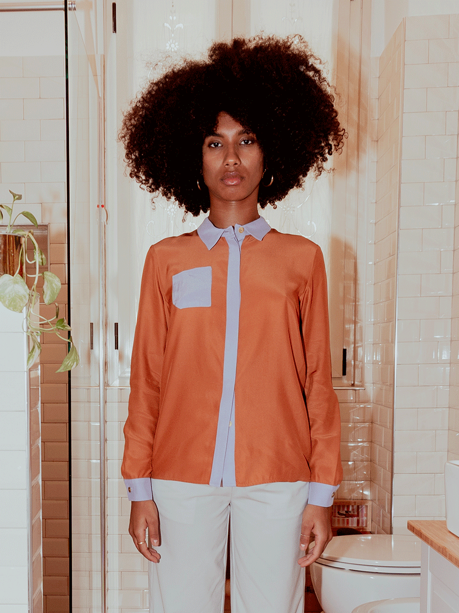 Lilac gold shirt
