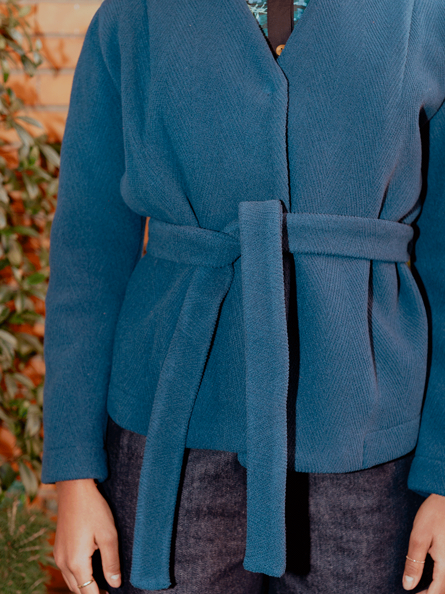 Short blue jacket