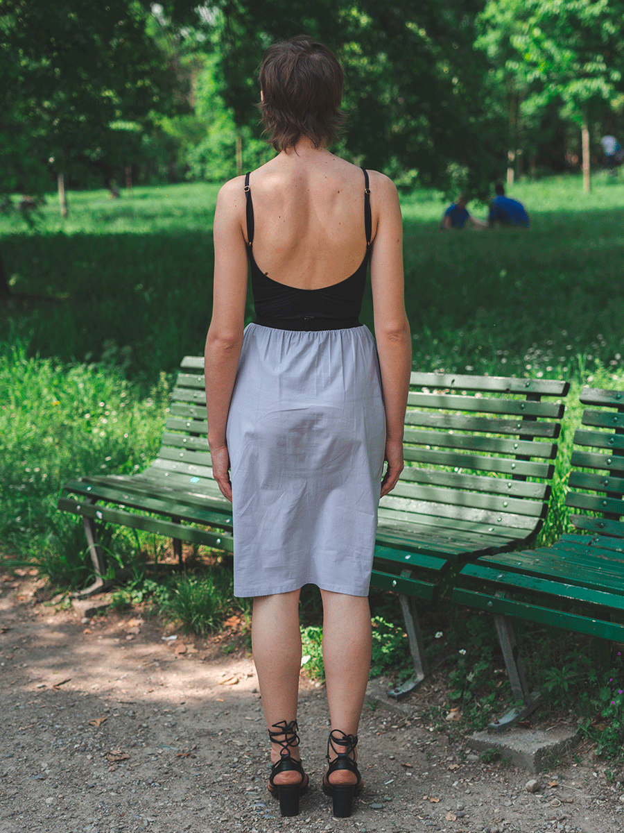 Volcano print wrap skirt