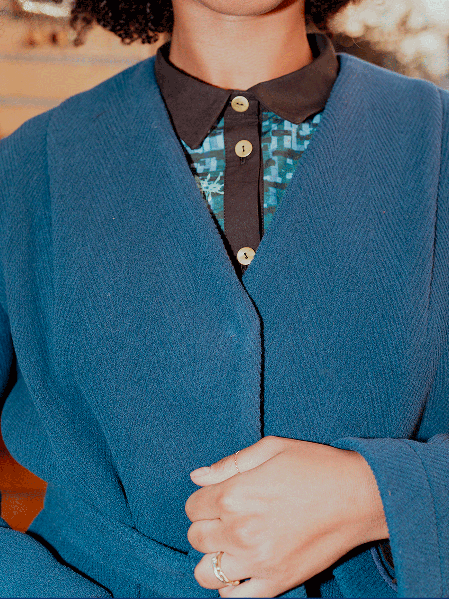 Short blue jacket