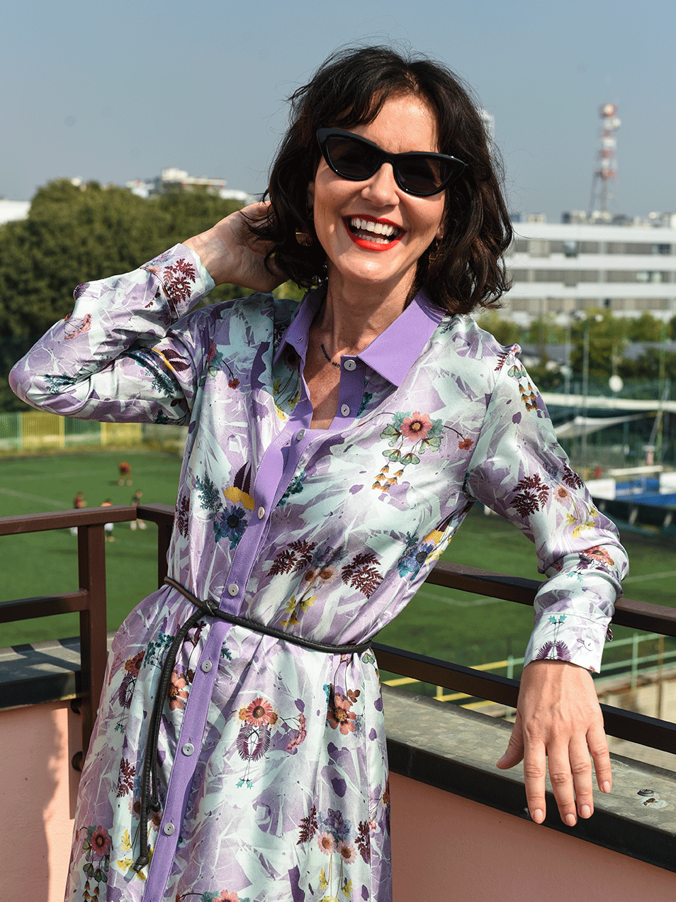 Lilium print dress
