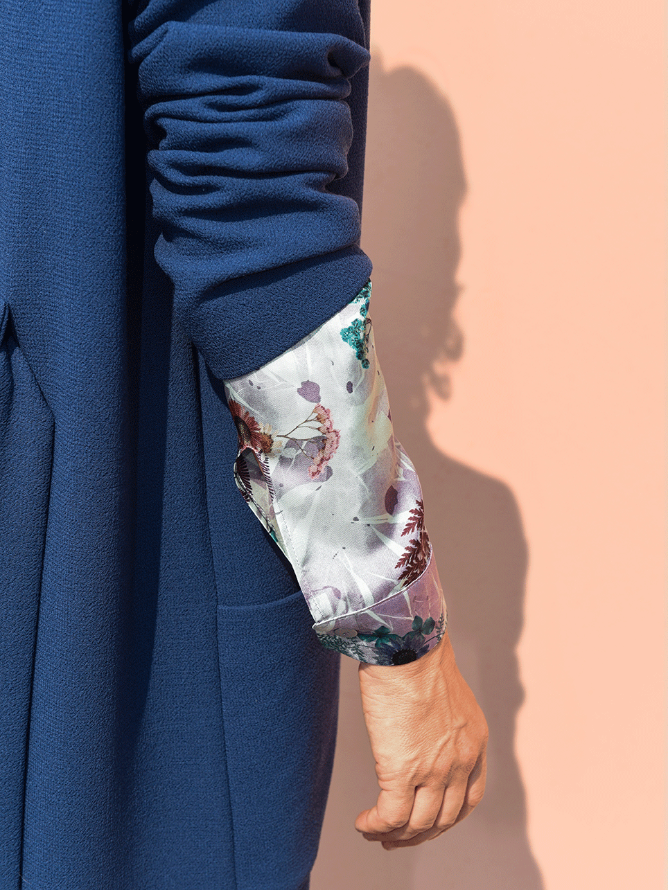 Blue kimono coat