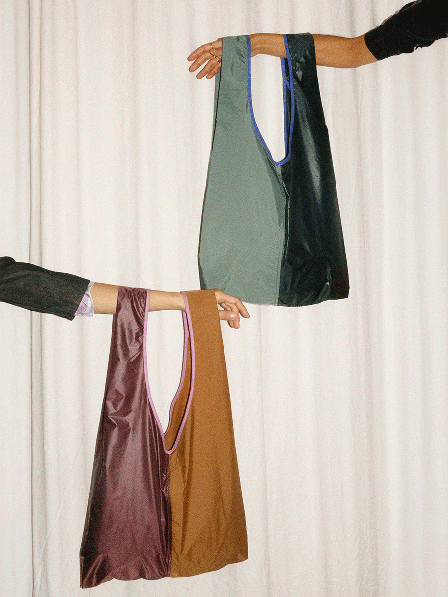 Shopping bag bicolor salvia-petrolio