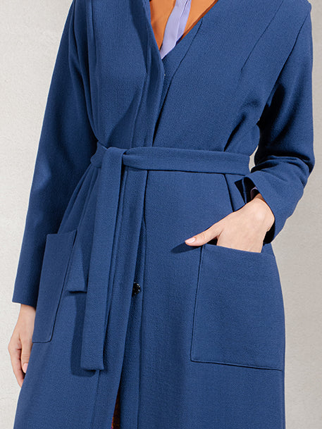Cappotto kimono blu