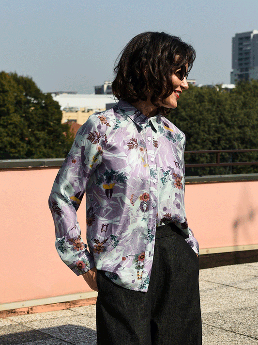 Lilac blue shirt