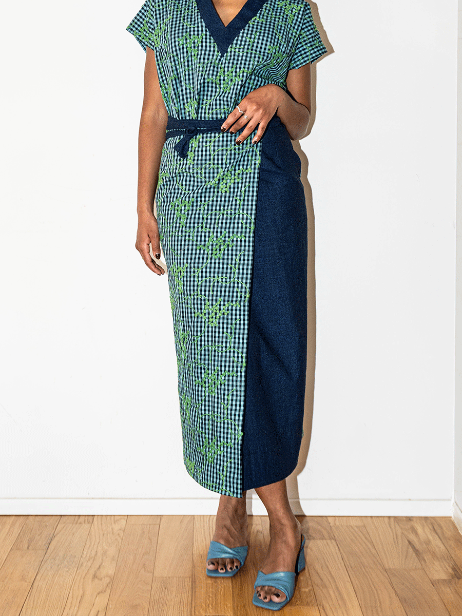 Black wrap skirt