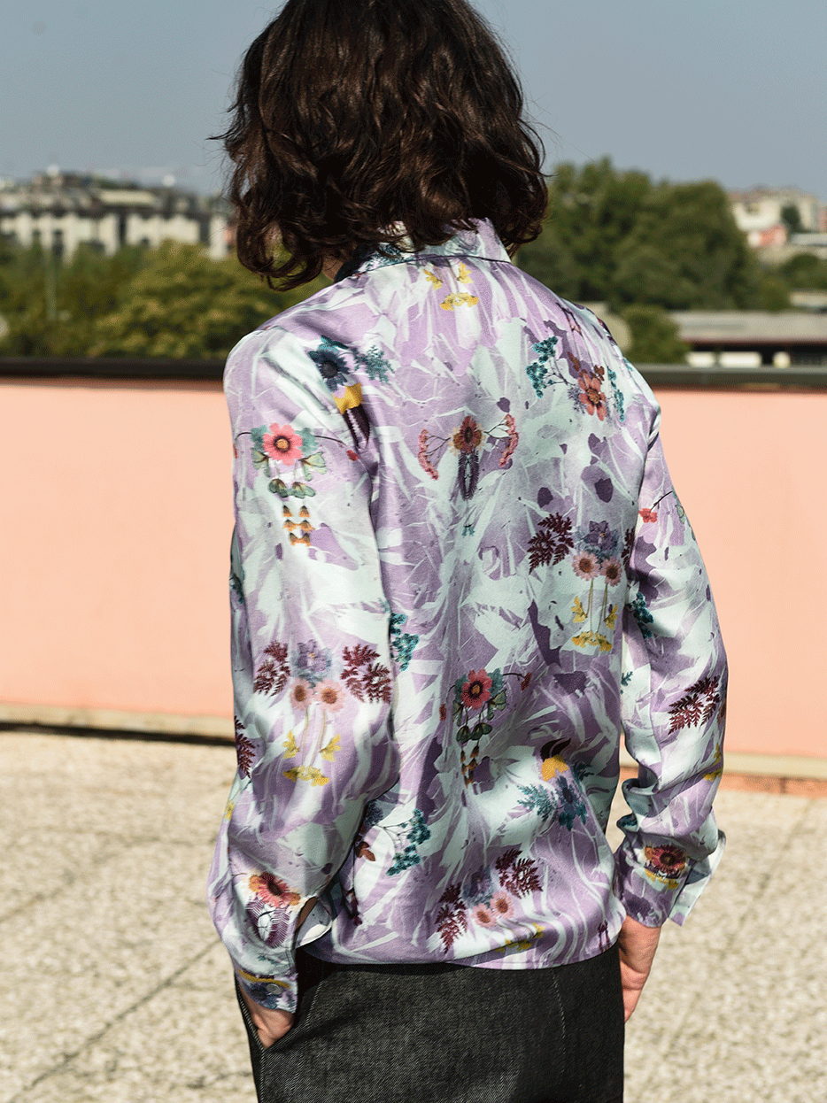 Lilac blue shirt