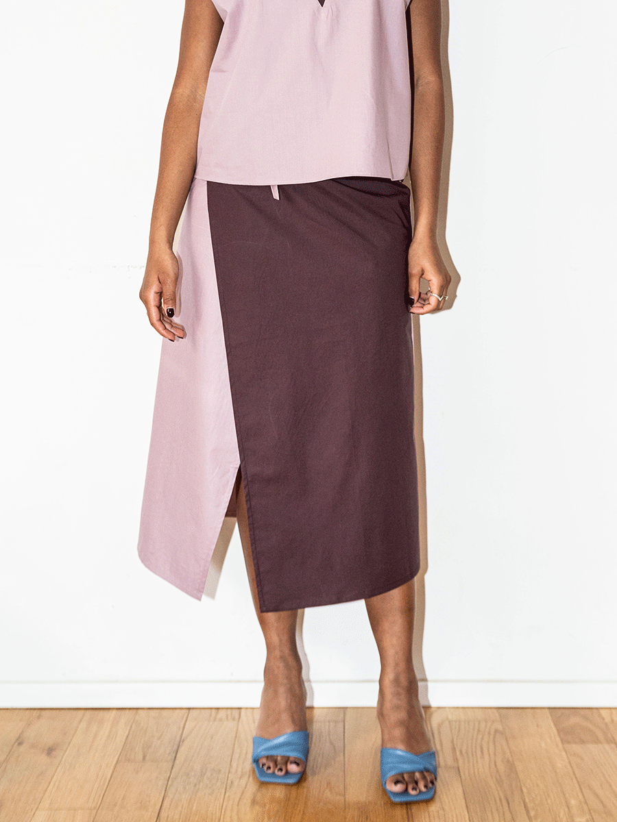 Black wrap skirt