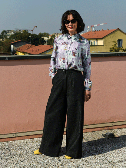 Lilac blue shirt