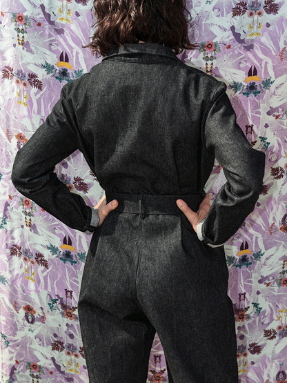 Denim palazzo trousers