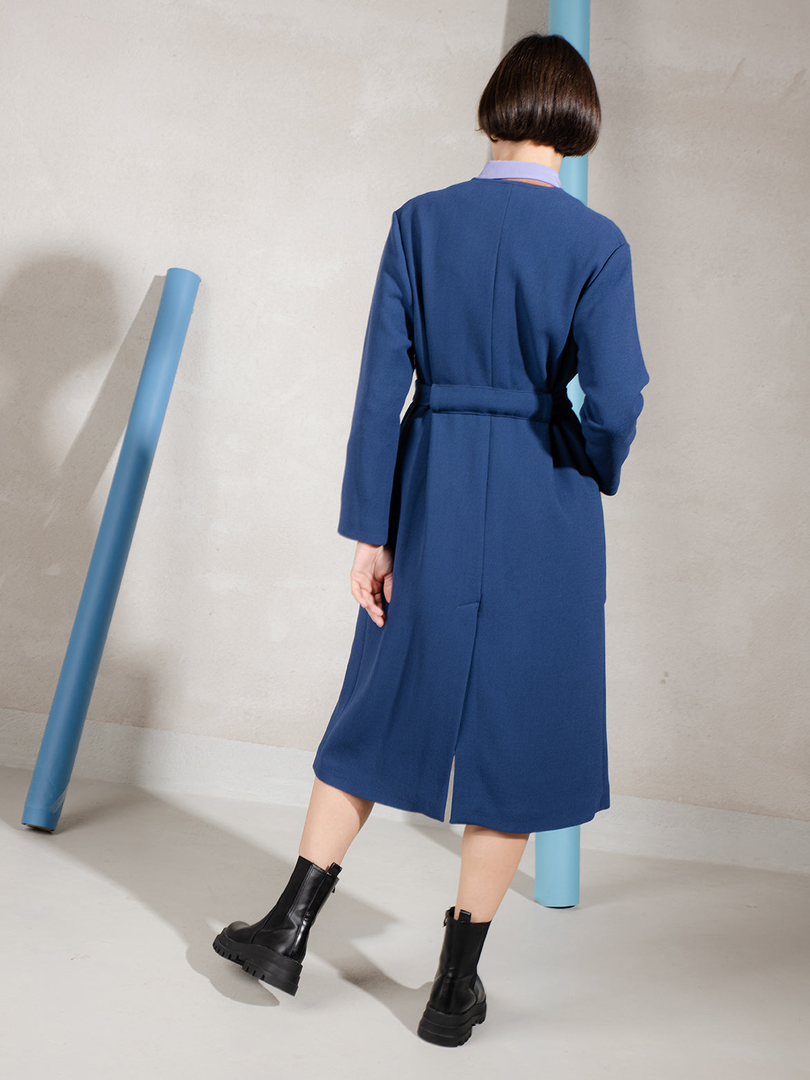 Cappotto kimono blu